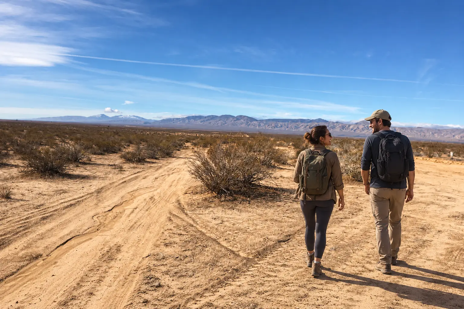 Illustrative AI scene: spending time together outdoors in California