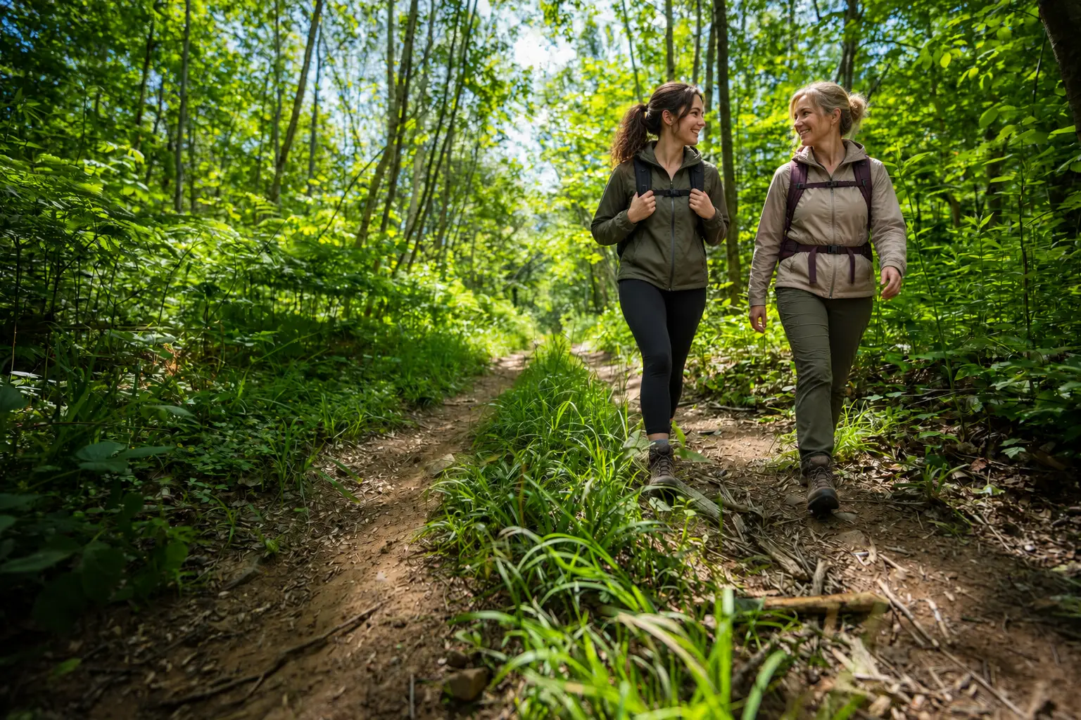 Illustrative AI scene: spending time together outdoors in Canada